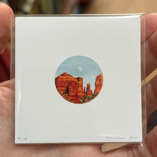 Full Moon Afternoon | Hand-Embellished