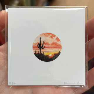 Saguaro Silhouettes | Hand-Embellished
