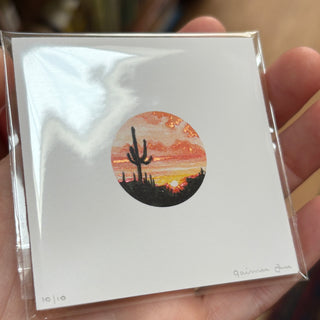 Saguaro Silhouettes | Hand-Embellished