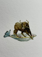 Load image into Gallery viewer, Taurus; Delicate Stance | Hand-Embellished
