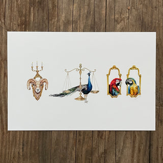 Custom 4 x 6 Astrological Reproduction