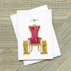 "Leona's Throne" Greeting Card