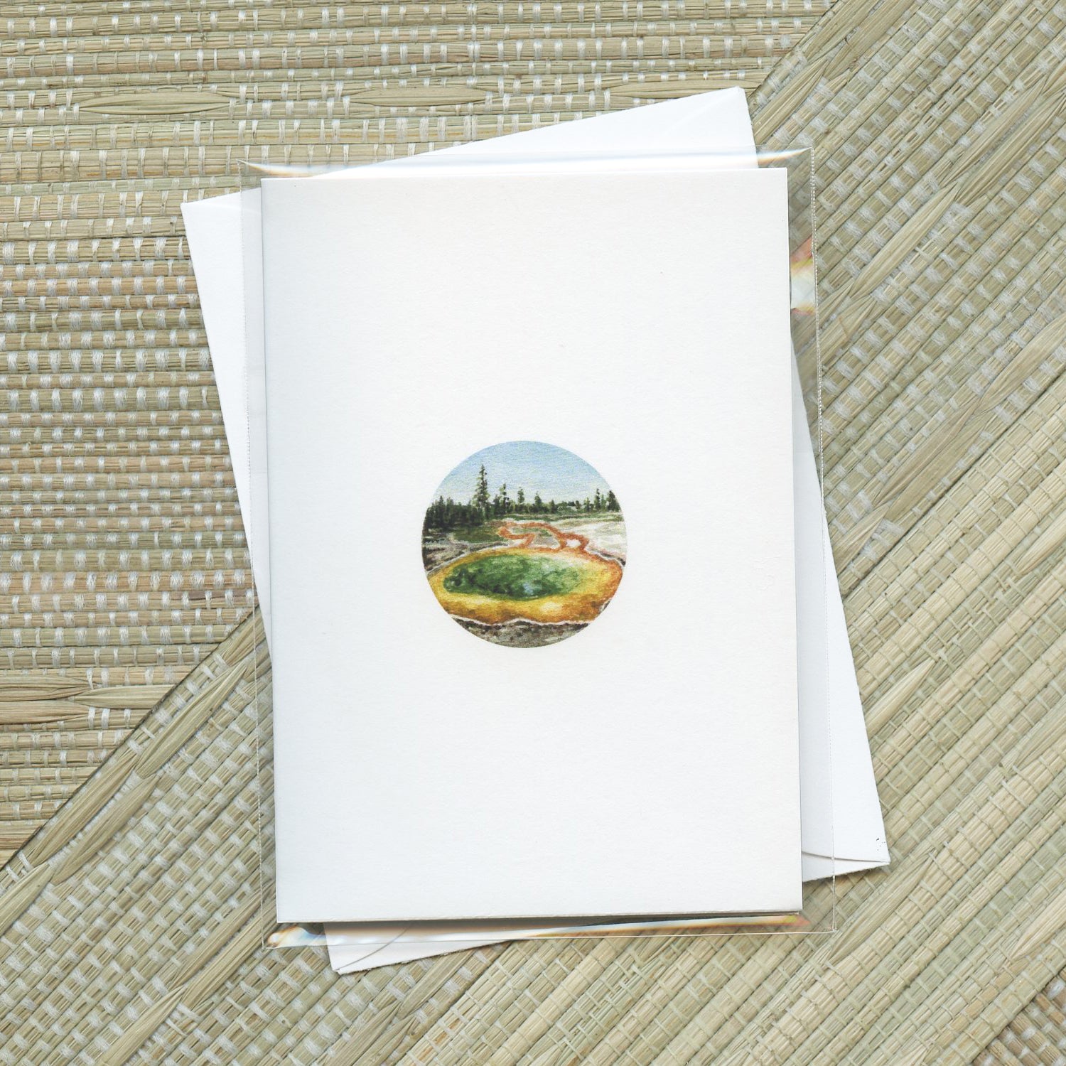 "Morning Glory Hot Spring" Greeting Card