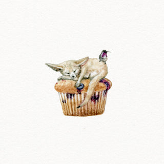 'Muffin Top' Original Watercolor Painting