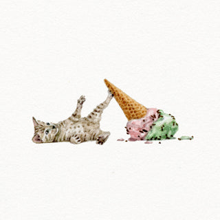 'No Cone Unturned' Original Watercolor Painting