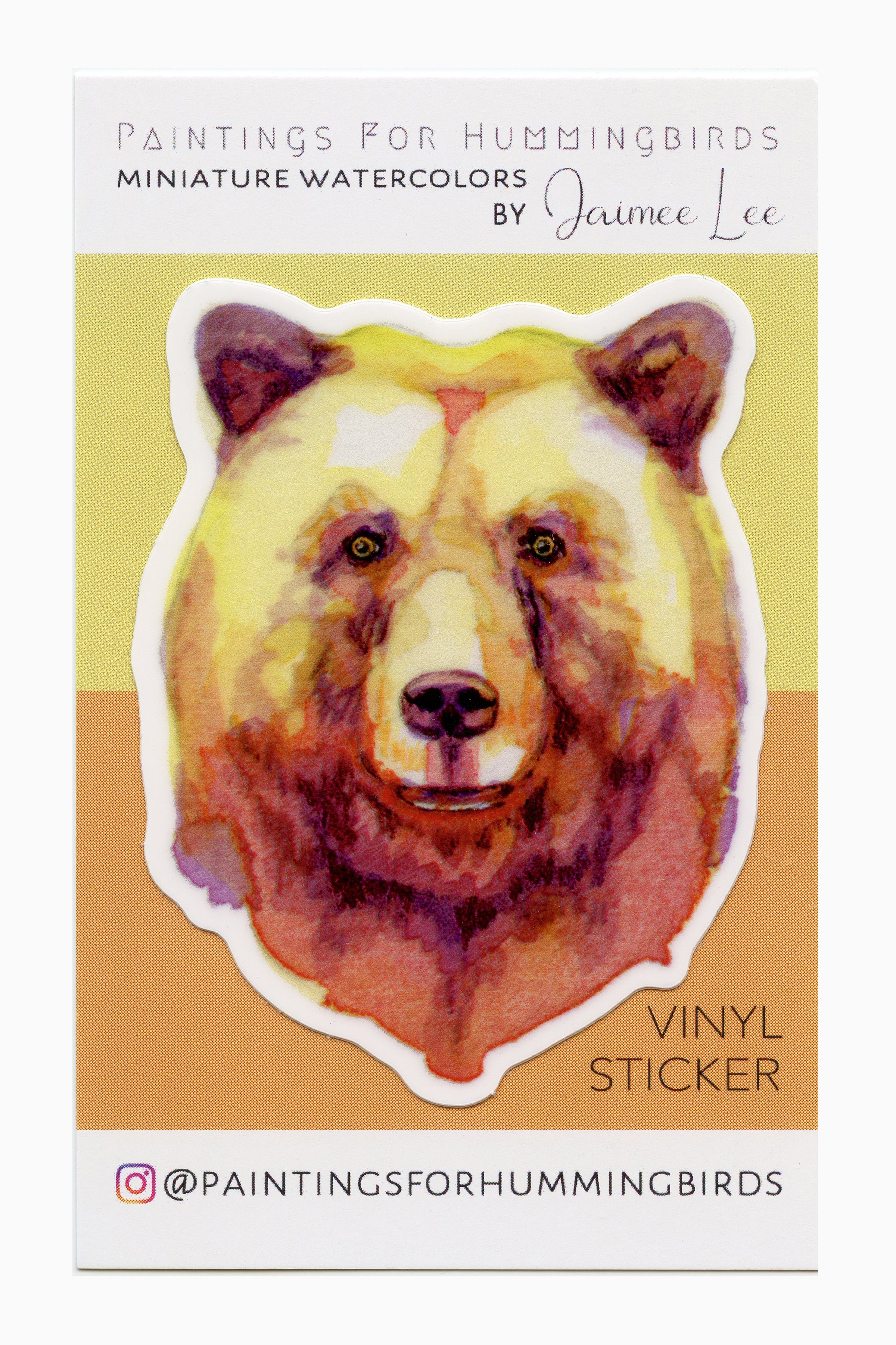 "The Bear Behind The Curtain" Vinyl Sticker