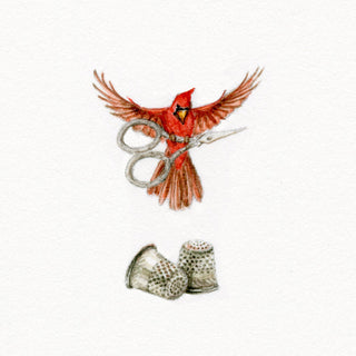 'Signs And Thimbles' Original Watercolor Painting