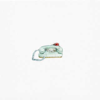 'There's A Lady On Line One' Original Watercolor Painting