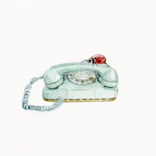 'There's A Lady On Line One' Original Watercolor Painting