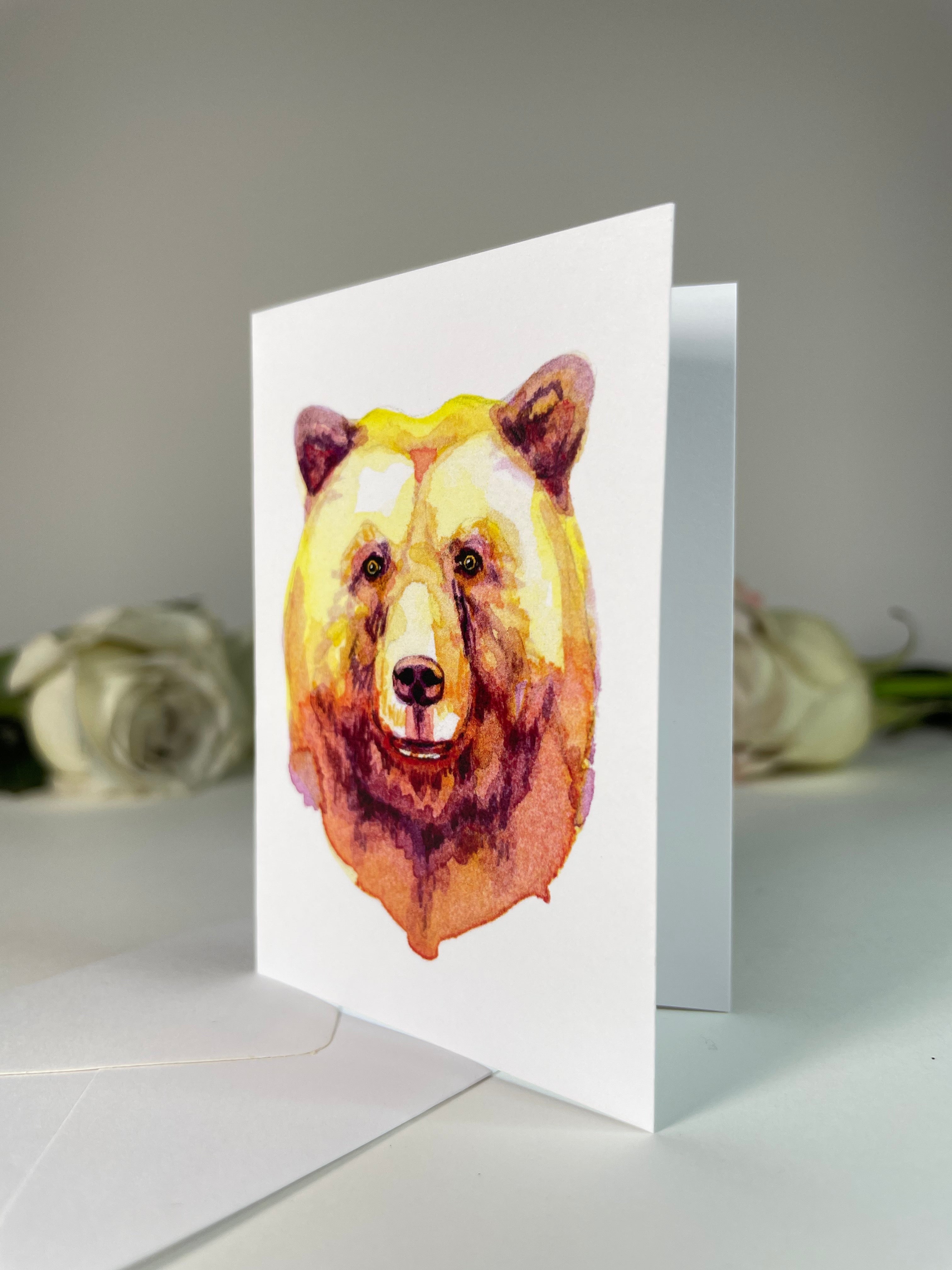 "The Bear Behind The Curtain" Greeting Card