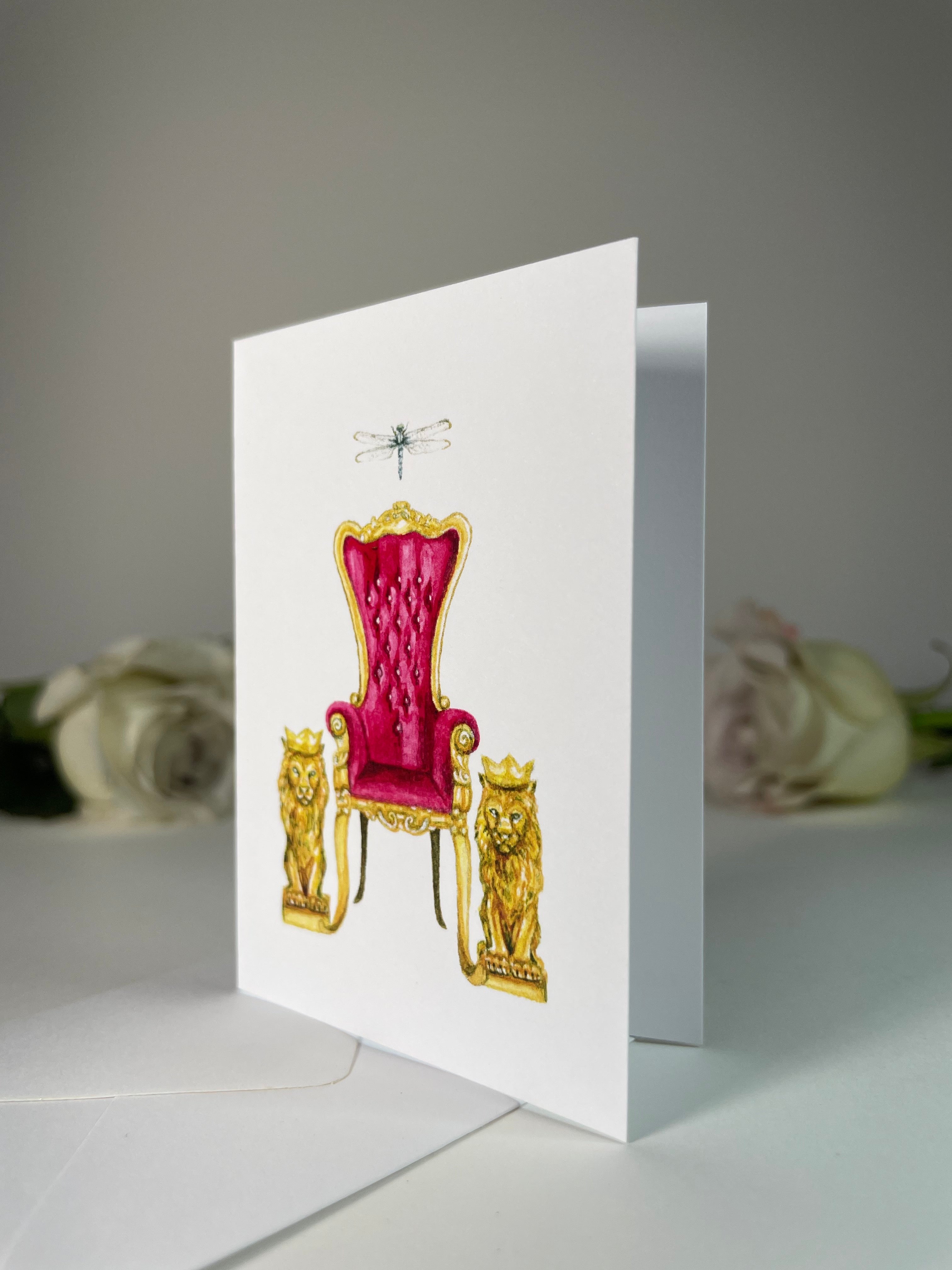 "Leona's Throne" Greeting Card