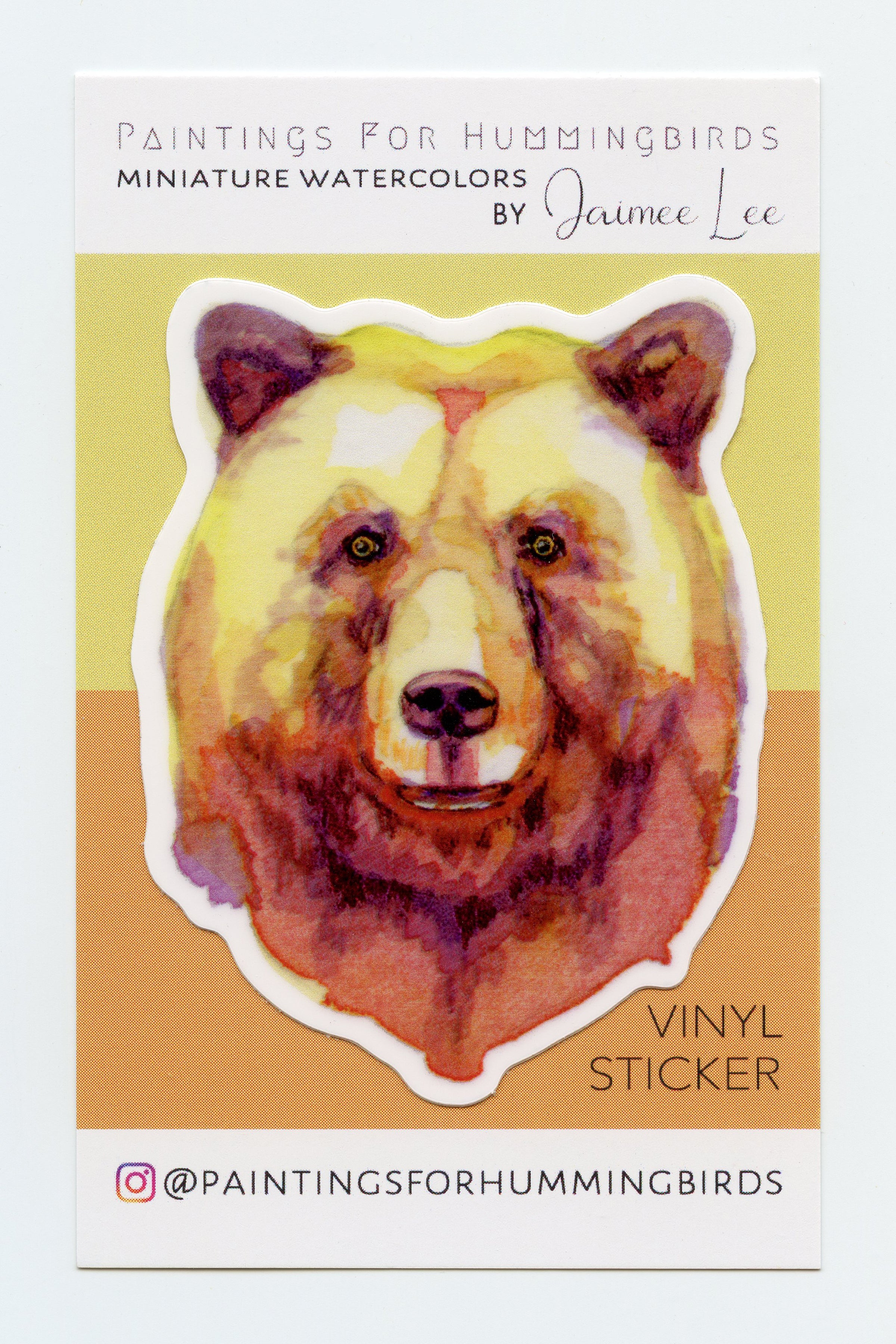 "The Bear Behind The Curtain" Vinyl Sticker