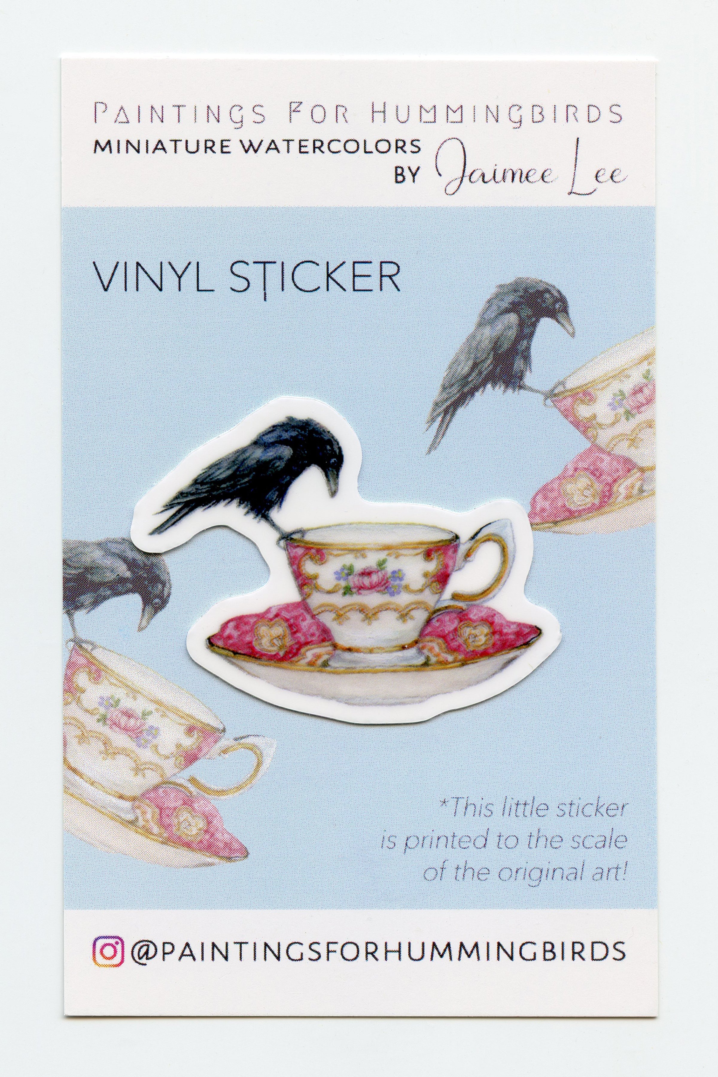 "Tiny Tasseographer Vinyl Sticker"